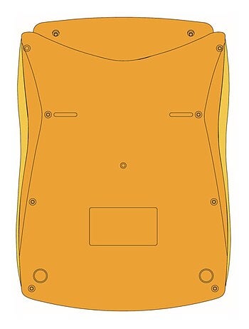 Calculatrice de bureau jaune 10 chiffres avec écran à angle ajustable