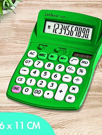 Calculatrice de bureau verte 10 chiffres