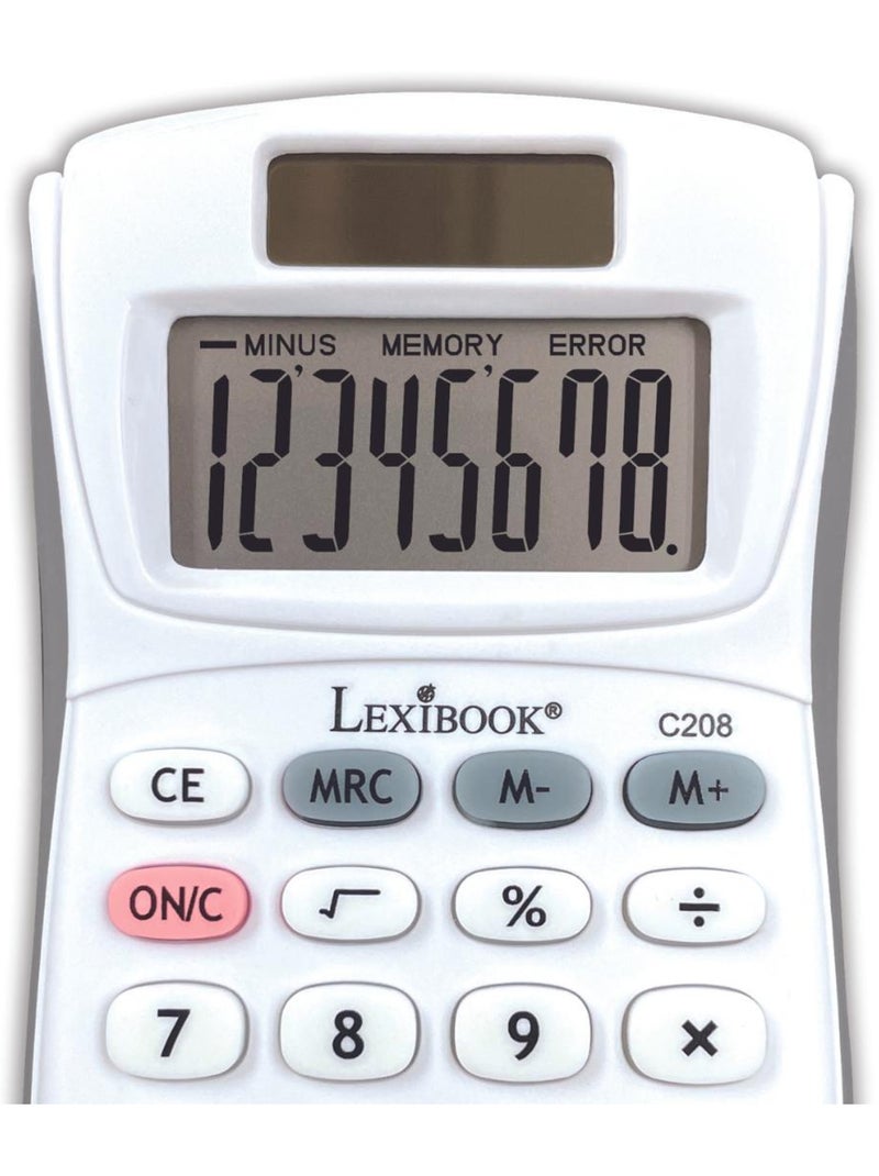 Calculatrice de Poche 8 Chiffres Blanc - Kiabi