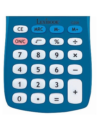 Calculatrice de poche bleue 8 chiffres