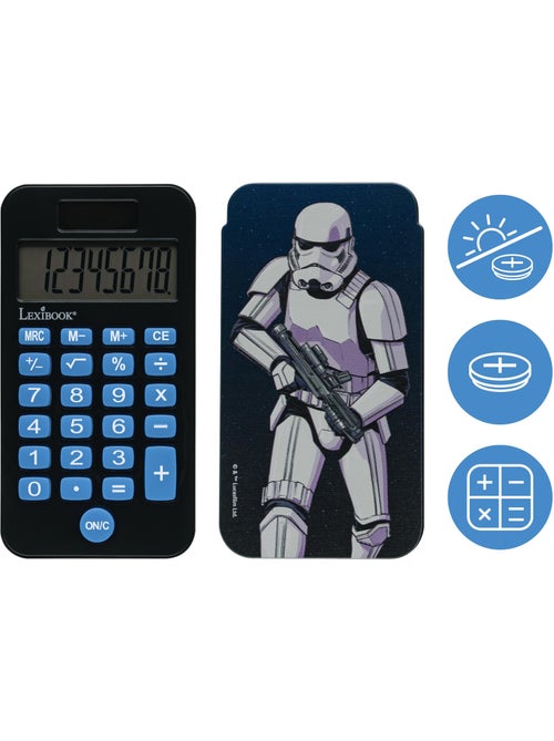 Calculatrice de poche Star Wars à 8 chiffres avec protection - Kiabi