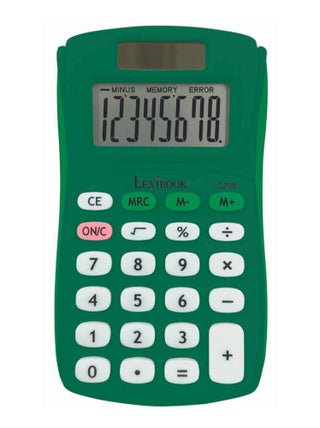 Calculatrice de Poche verte 8 Chiffres