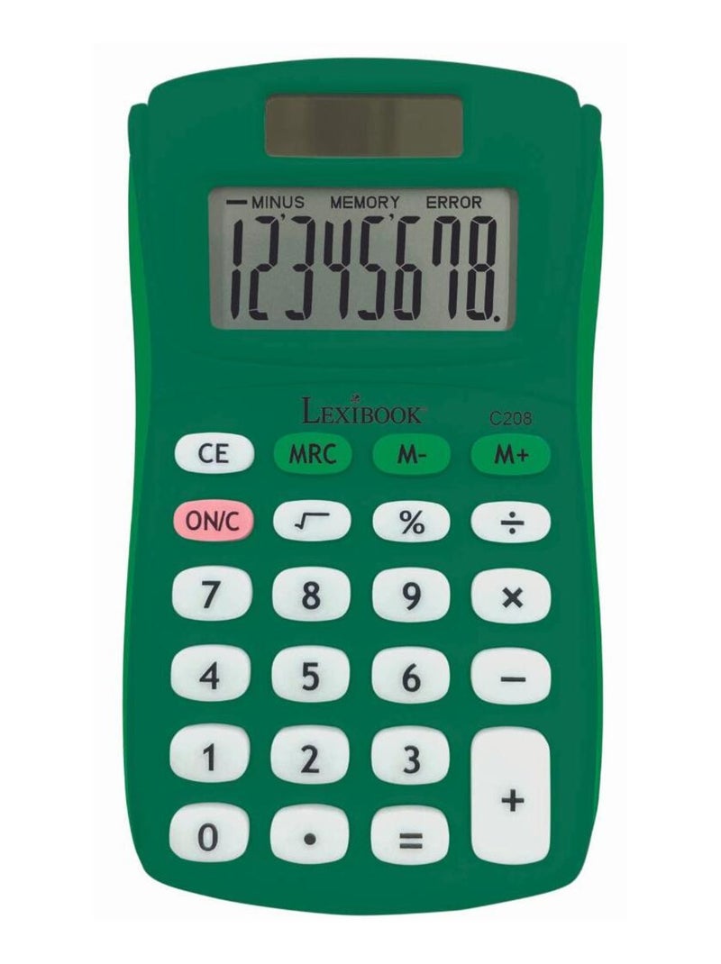 Calculatrice de Poche verte 8 Chiffres Vert - Kiabi