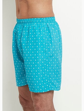 Caleçon de bain micro motif ancres - AFIBEL