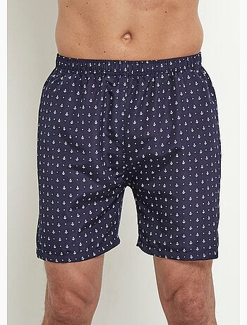 Caleçon de bain micro motif ancres