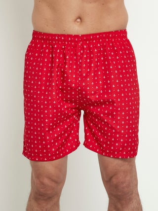Caleçon de bain micro motif ancres