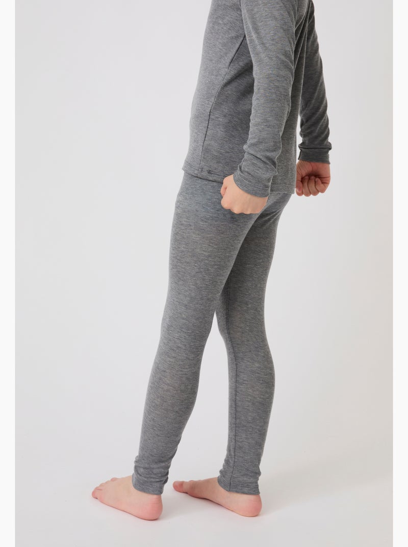 Caleçon fine côte mixte Thermolactyl Sensitive - Damart Gris - Kiabi