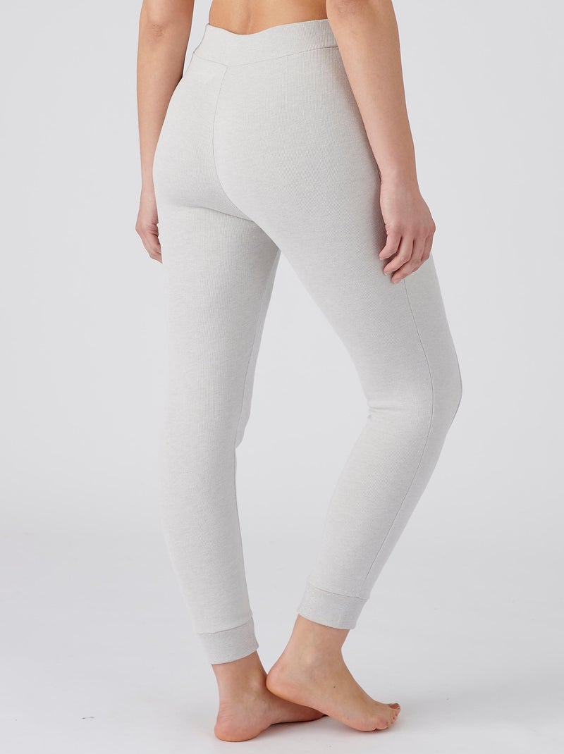 Caleçon long femme molleton gratté Thermolactyl Sensitive - Damart Gris chiné - Kiabi