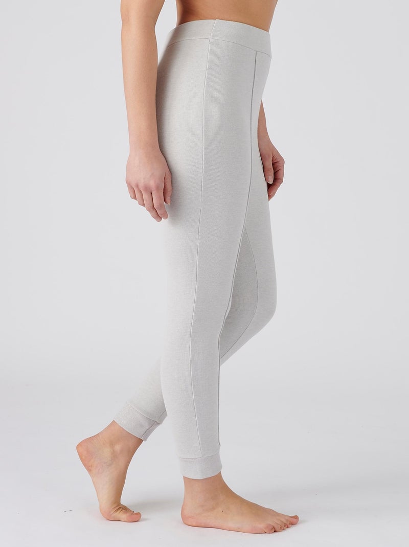 Caleçon long femme molleton gratté Thermolactyl Sensitive - Damart Gris chiné - Kiabi
