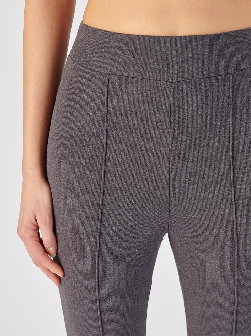 Caleçon long femme molleton gratté Thermolactyl Sensitive - Damart Gris foncé - Kiabi