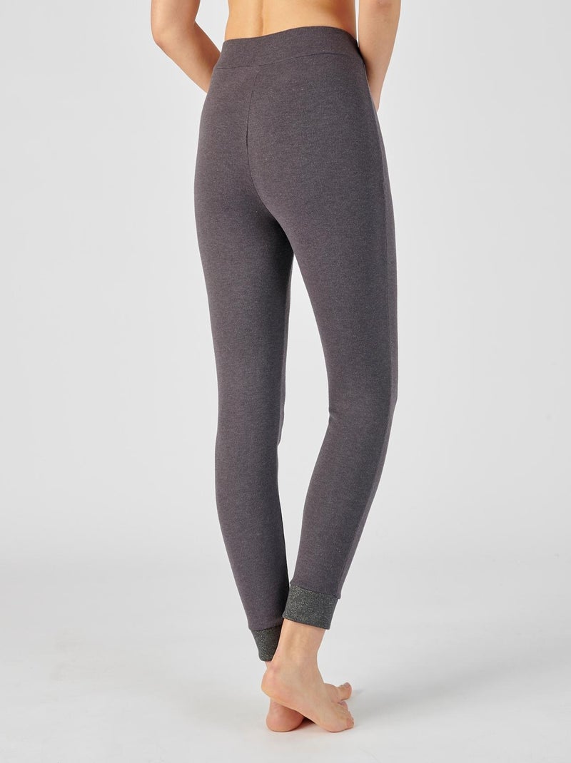 Caleçon long femme molleton gratté Thermolactyl Sensitive - Damart Gris foncé - Kiabi