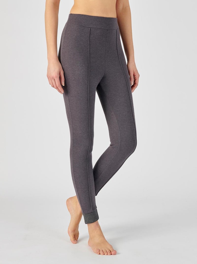 Caleçon long femme molleton gratté Thermolactyl Sensitive - Damart Gris foncé - Kiabi