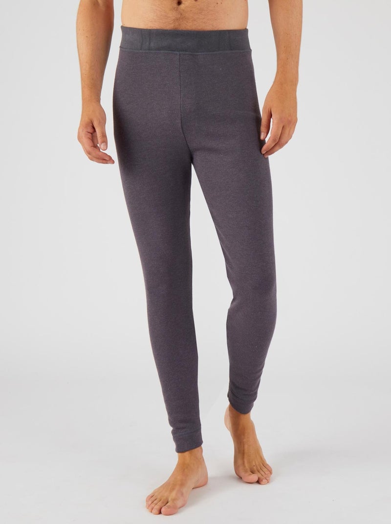 Caleçon long homme molleton gratté Thermolactyl Sensitive - Damart Gris foncé - Kiabi