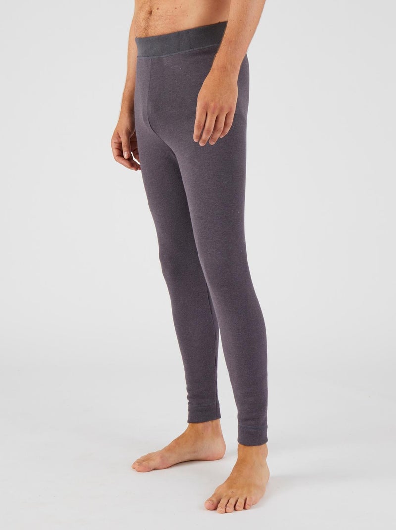 Caleçon long homme molleton gratté Thermolactyl Sensitive - Damart Gris foncé - Kiabi