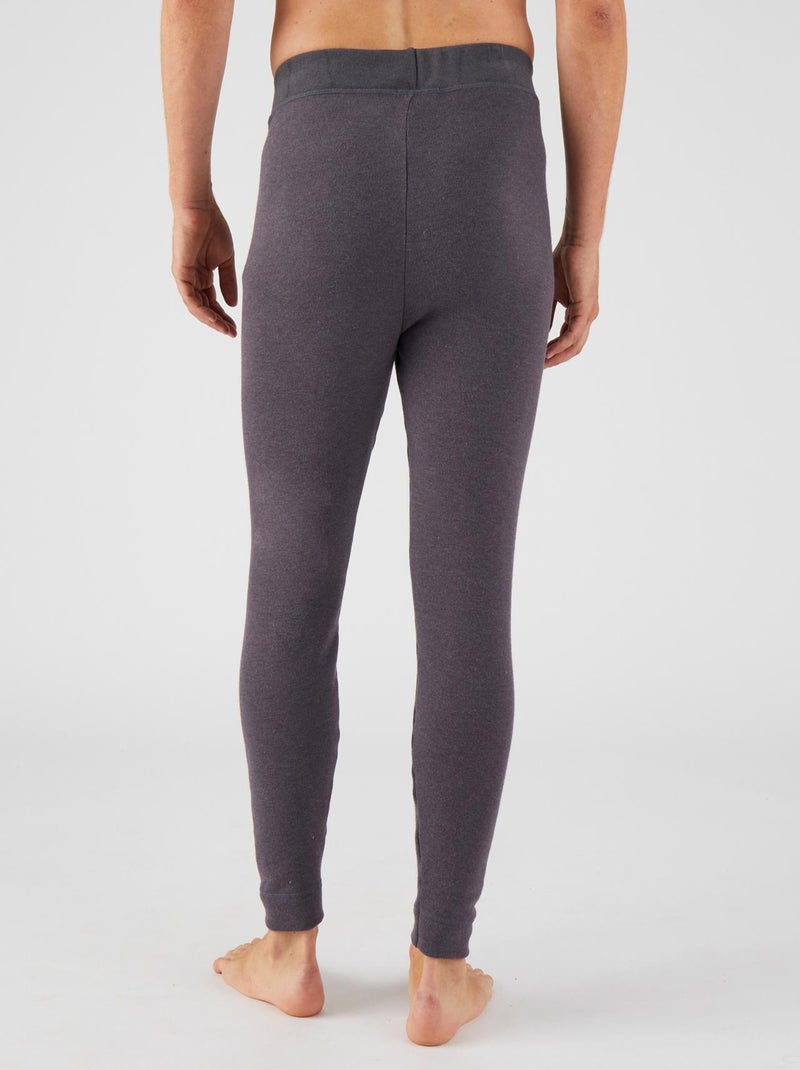 Caleçon long homme molleton gratté Thermolactyl Sensitive - Damart Gris foncé - Kiabi