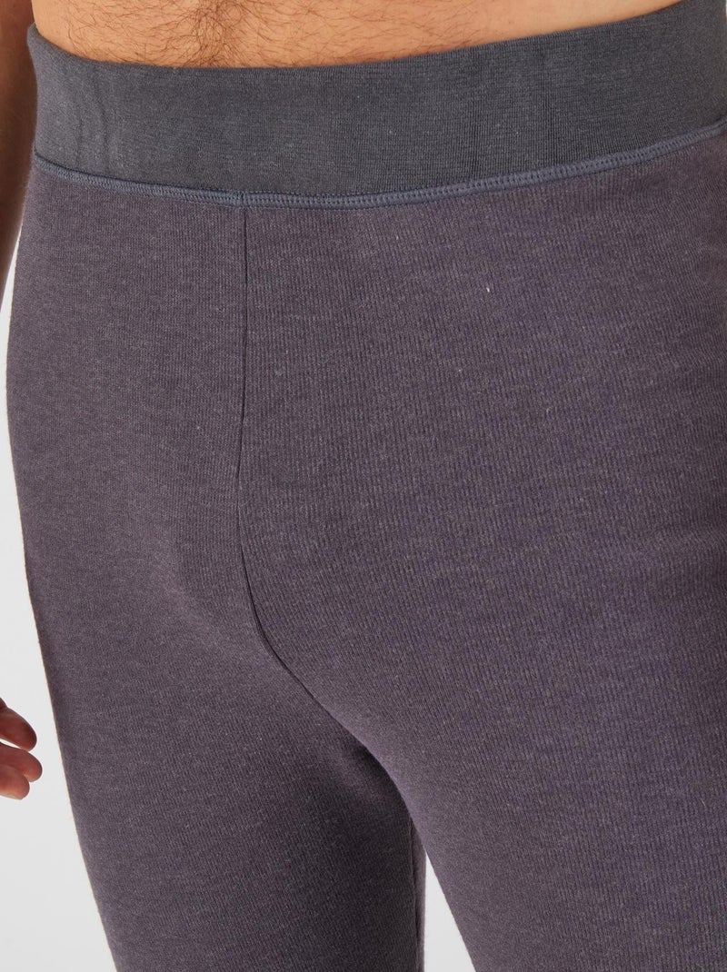 Caleçon long homme molleton gratté Thermolactyl Sensitive - Damart Gris foncé - Kiabi