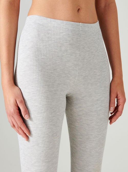 Caleçon long Thermolactyl, côtes molletonnées - Damart - Kiabi