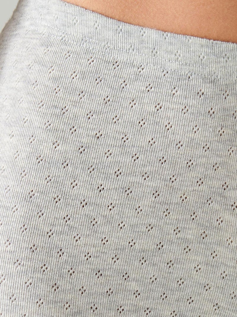 Caleçon maille ajourée Thermolactyl thermique - Damart Gris - Kiabi