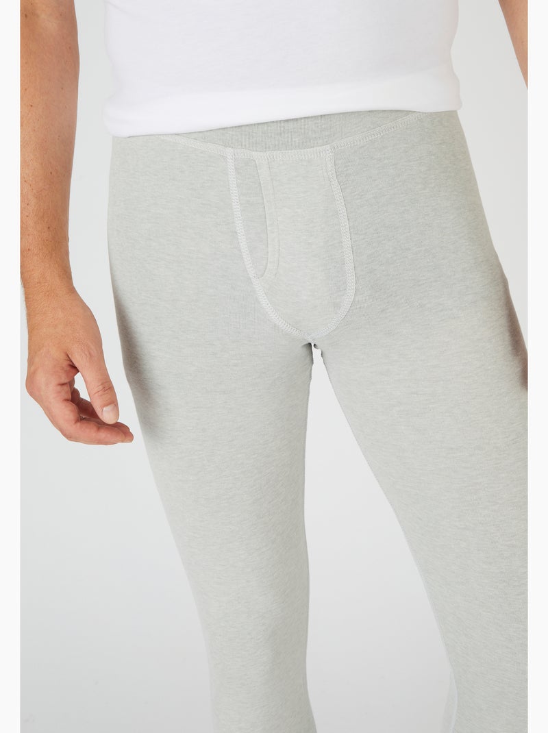 Caleçon ouvert devant 2 statures fine côte Thermolactyl Sensitive thermique - Damart Gris clair - Kiabi