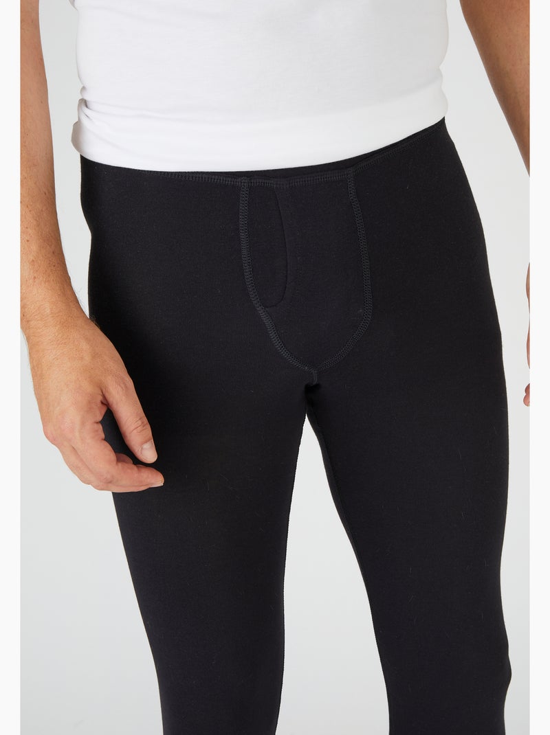 Caleçon ouvert devant 2 statures fine côte Thermolactyl Sensitive thermique - Damart Noir - Kiabi