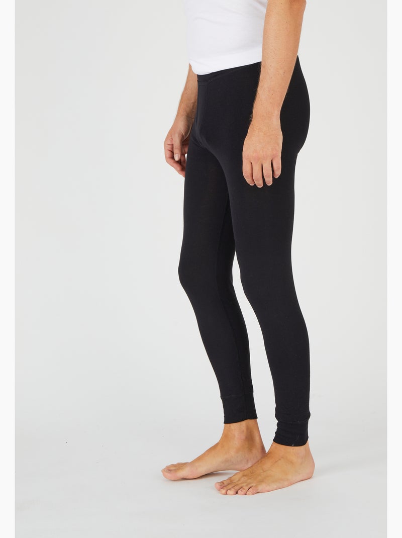 Caleçon ouvert devant 2 statures fine côte Thermolactyl Sensitive thermique - Damart Noir - Kiabi