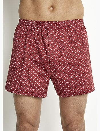 Caleçon ouvert imprimé coton - lot de 2