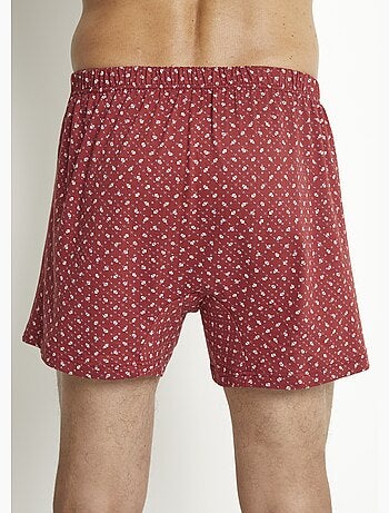 Caleçon ouvert imprimé coton - lot de 2