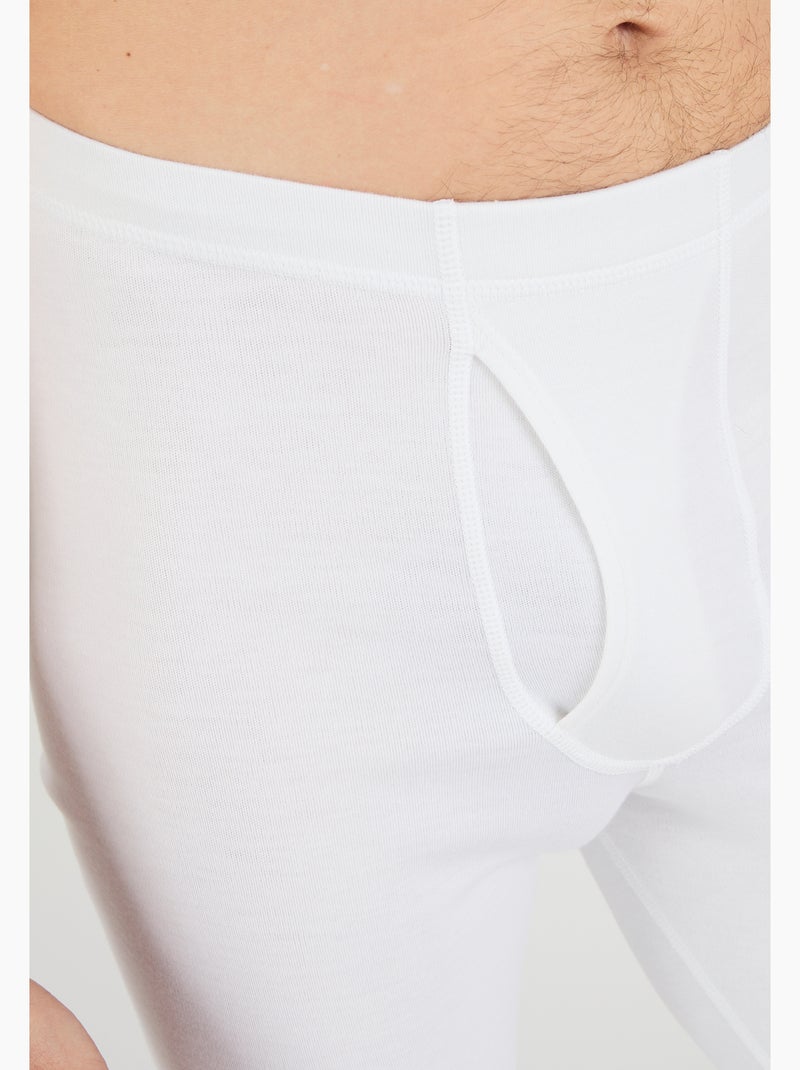 Caleçon ouvert thermolactyl maille interlock thermique - damart Blanc - Kiabi