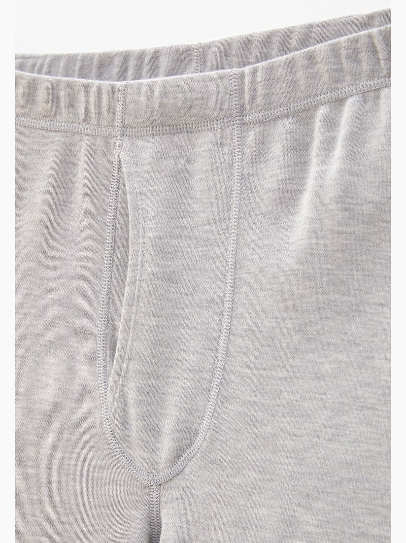 Caleçon ouvert thermolactyl maille interlock thermique - damart Gris chiné - Kiabi