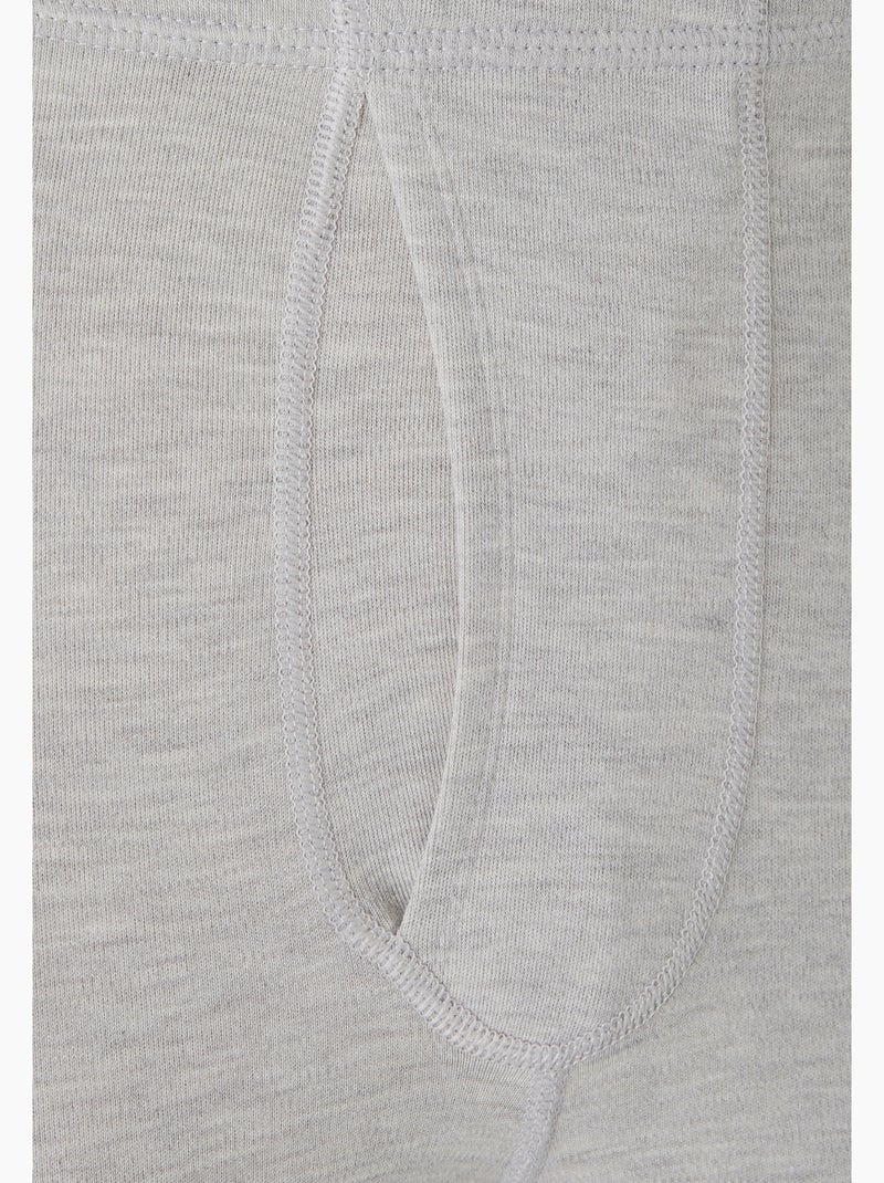 Caleçon ouvert thermolactyl maille interlock thermique - damart Gris chiné - Kiabi