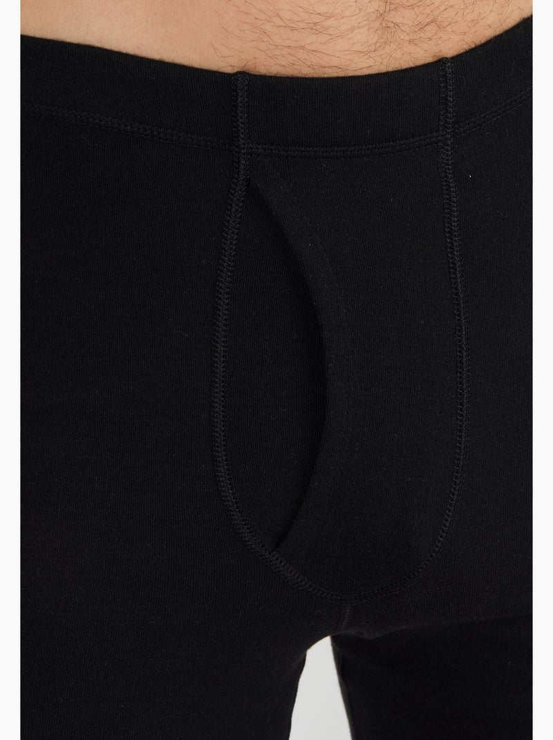 Caleçon ouvert thermolactyl maille interlock thermique - damart Noir - Kiabi
