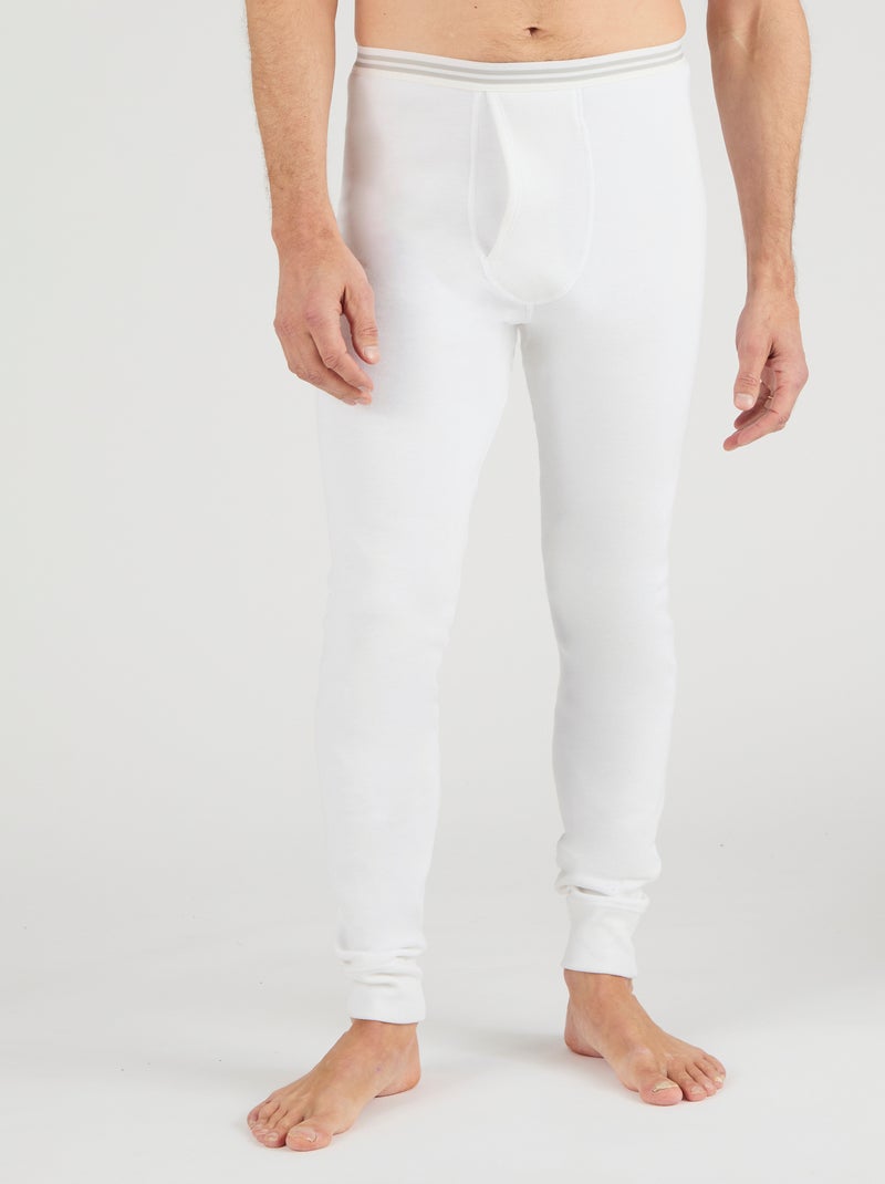 Caleçon ouvert Thermolactyl, molleton gratté - Damart Blanc - Kiabi