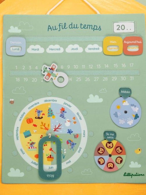 Calendrier Au fil du temps vert - Kiabi