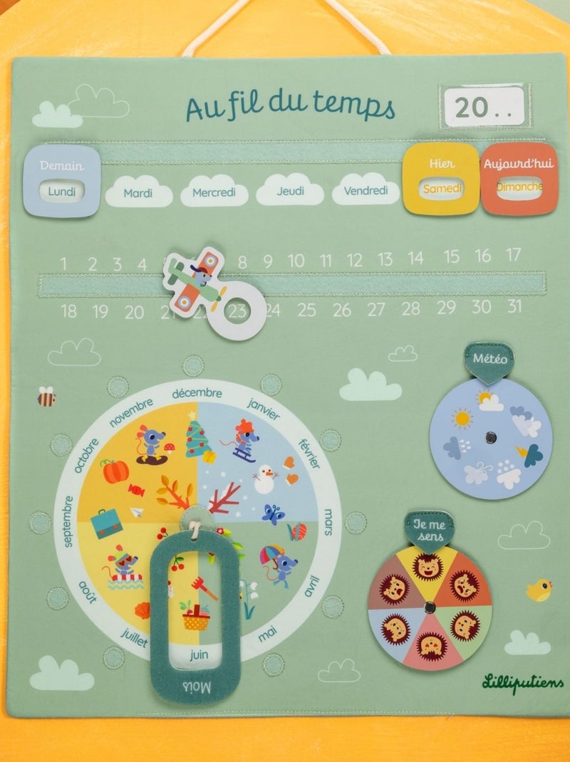 Calendrier Au fil du temps vert Vert - Kiabi