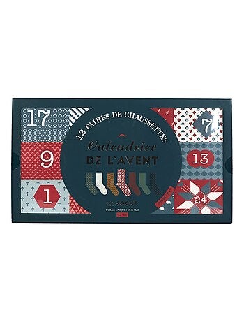 Calendrier de l'Avent 12 paires de chaussettes Homme