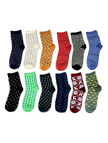 Calendrier de l'Avent 12 paires de chaussettes Homme