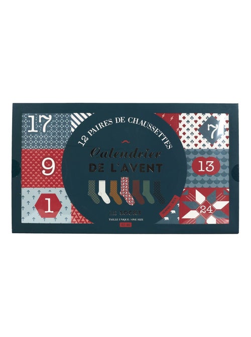 Calendrier de l'Avent 12 paires de chaussettes Homme - Kiabi