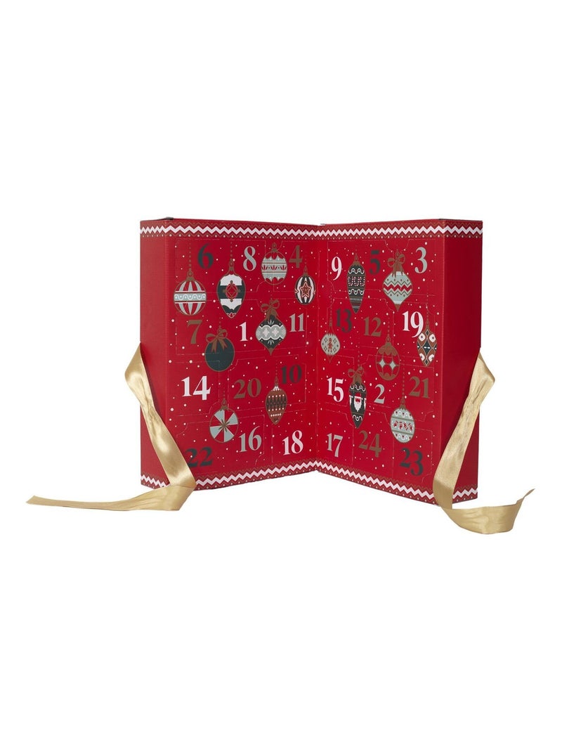 Calendrier de l'Avent 24 bougies parfumées Rouge - Kiabi