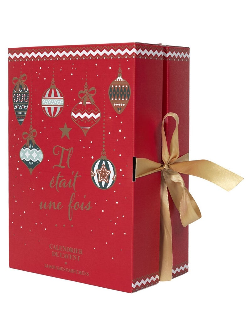 Calendrier de l'Avent 24 bougies parfumées Rouge - Kiabi