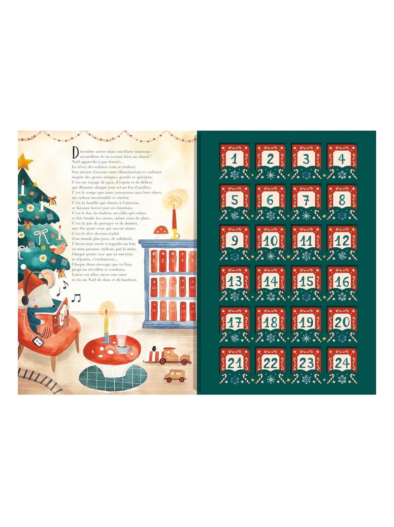 Calendrier de l'Avent 24 petits livres rouge Rouge - Kiabi
