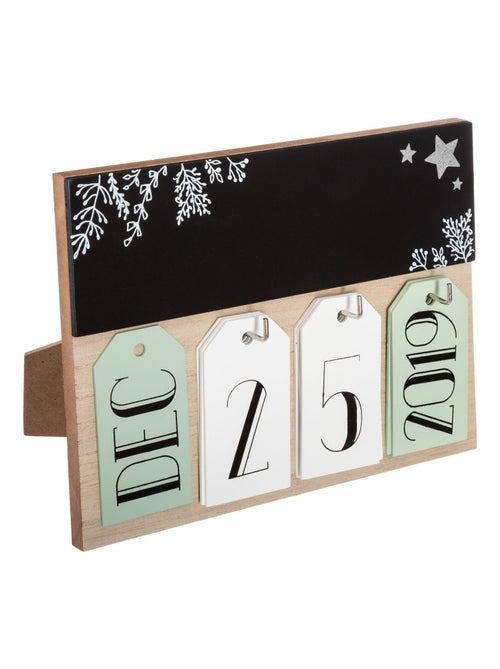 Calendrier de l'Avent en bois avec ardoise - Kiabi Calendrier de l'Avent en bois avec ardoise - Kiabi
