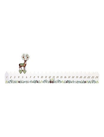 Calendrier de l'Avent en bois avec renne XMAS TRADI