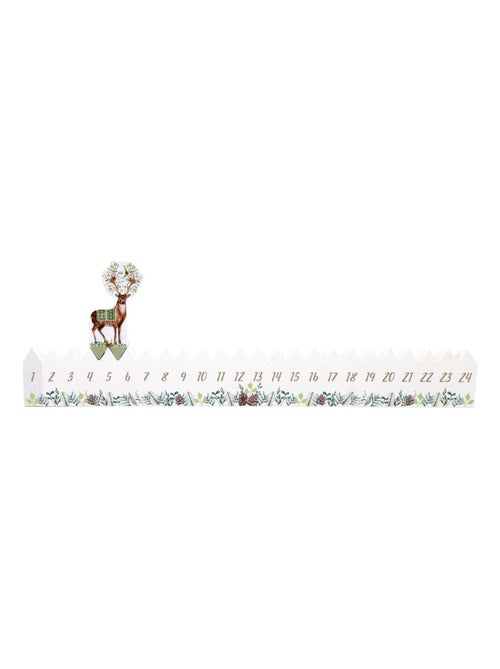 Calendrier de l'Avent en bois avec renne XMAS TRADI - Kiabi Calendrier de l'Avent en bois avec renne XMAS TRADI - Kiabi