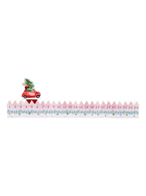 Calendrier de l'Avent en bois avec voiture XMAS TRADI - Kiabi Calendrier de l'Avent en bois avec voiture XMAS TRADI - Kiabi