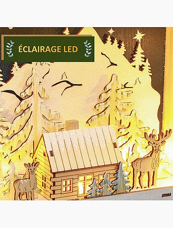 Calendrier de l'Avent LED en bois