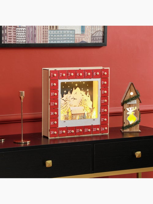 Calendrier de l'Avent LED en bois - Kiabi