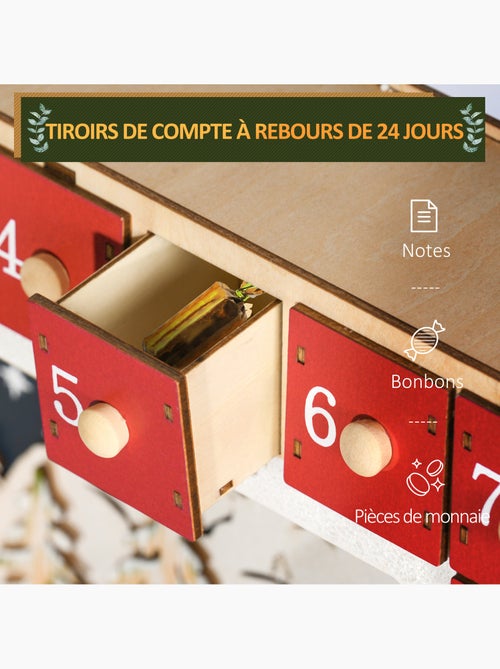 Calendrier de l'Avent LED en bois - Kiabi