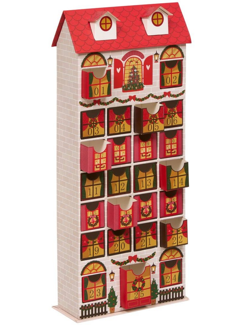 Calendrier de l'avent maison h. 41 cm Multicolore - Kiabi