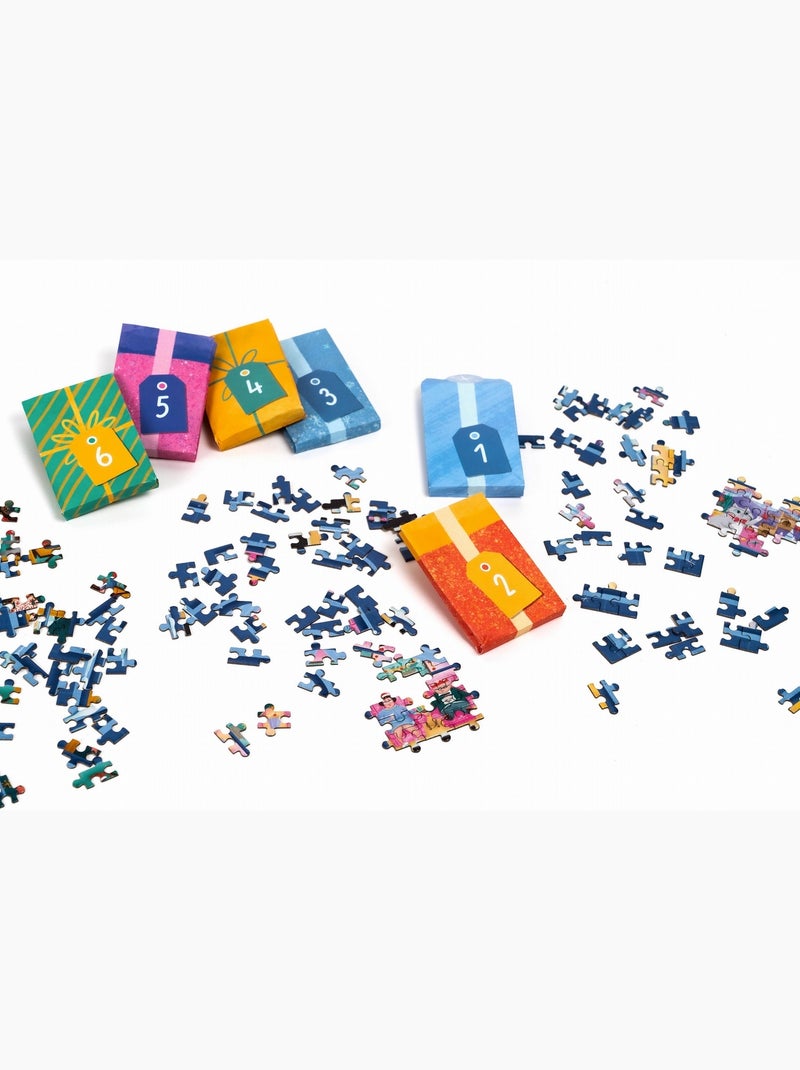 Calendrier de l'Avent Noël à travers la fenêtre Bleu - Kiabi