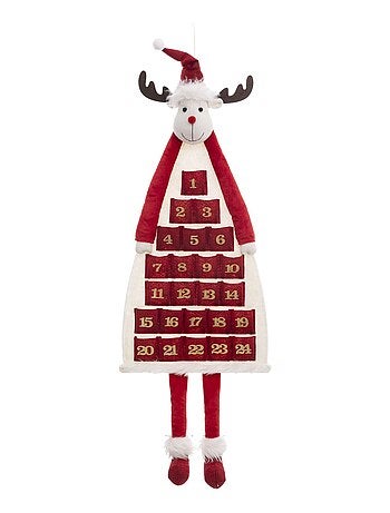Calendrier de l'avent renne de Noël à suspendre